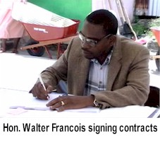 Dr. Walther Francois signs contracts