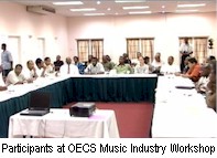 Participants at OECS Music Industy Workshop