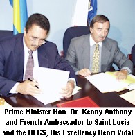 Saint Lucia and France sign agreements for better water supply in the north