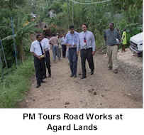 PM with Officials at Agard Lands