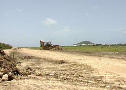 Construction underway in preparation for new perimeter access road for V.F. Int Airport