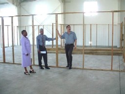 Prime Minister Hon. Dr. Kenny Anthony and the Trade and Services Exhibition Committee members touring the site of the upcoming Exhibition