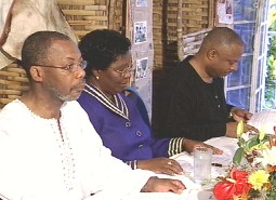 FRC's Founding Member Msgr. Patrick Anthony along with G.G. H.E. Dame Pearlette Louisy and FRC Chairman Victor Poyotte