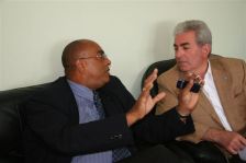 Dr. Keith Mondesir and Pascal Mahvi engage in constructive discussion