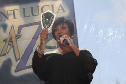Patti La Belle looks into the mirror to reflect perhaps, on a life that has seen challenges turn into successes