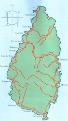 Map of Saint Lucia