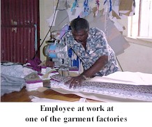 Employee at garment factory