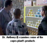Prime Minister Anthony visits Soufriere copra factory
