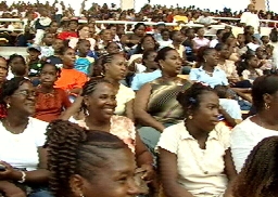 A section of the Mammoth crowd who turned out for the Senior games