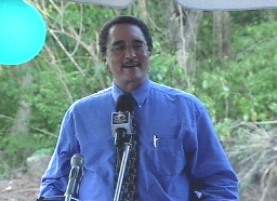 Prime Minister Dr. Kenny D. Anthony addressing sod turning ceremony