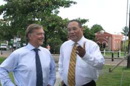 Ambassador Richard Bernal of the Caribbean Regional Negotiating Machinery (CRNM) head of the CARIFORUM negotiating team and Mr. Karl Falkenberg  Principal Negotiator for the European Union