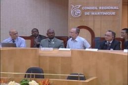 Hon. Richard Fredrick with other officials at the Martinique forum